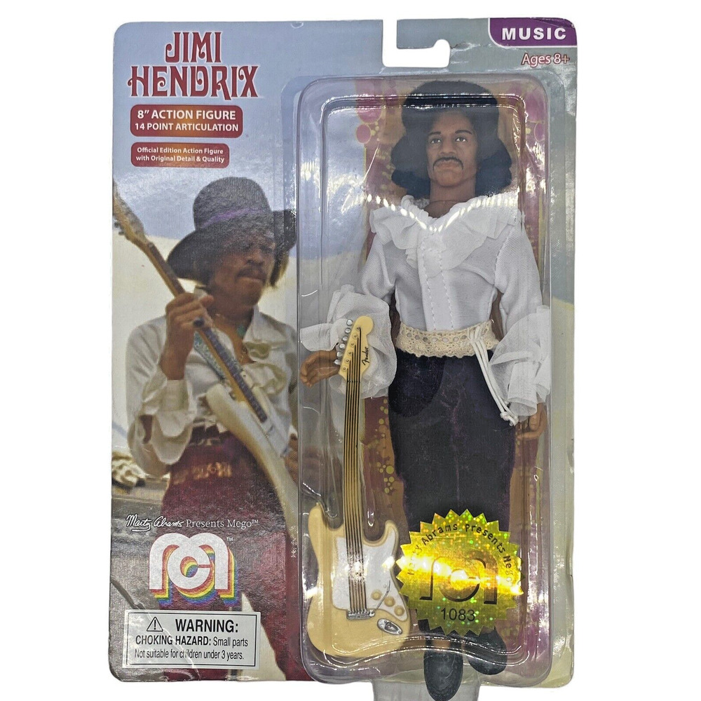 Mego Action Figure, 8” Jimi Hendrix, Miami Pop (Limited Edition Collector’s Item